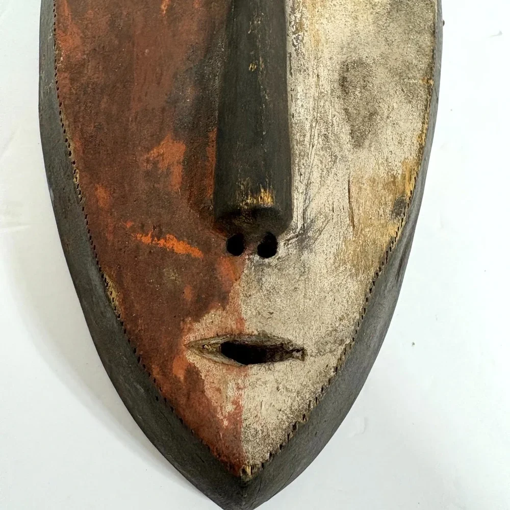 Vintage Lukwakongo Passeport African Lega Tribal Mask Wooden Bwami‎ Wall Decor